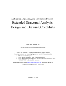 Extended Structural Analysis, Design, and Drawing Checklists