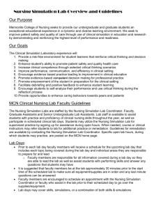 Nursing Simulation Lab Overview and Guidelines