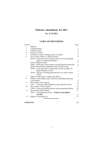 Fisheries Amendment Act 2011 - Victorian Legislation and