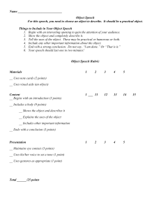 Object Speech