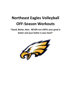 Northeast Eagles Volleyball OFF-Season Workouts “Good, Better