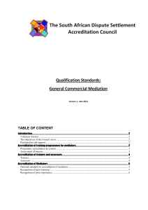 DiSAC_Quality Standards_Gen Comm Mediation_Vers1