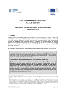 CALL FOR EXPRESSION OF INTEREST - Ref.: EaSI