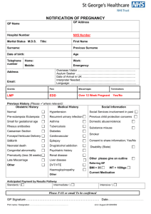 Pregnancy GP referral form for EMIS v0 5