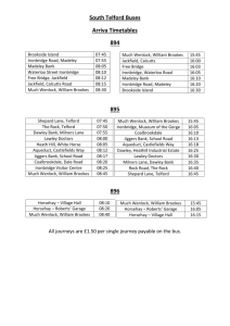 South Telford Fare Paying Buses Timetable