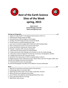Best of the Earth Science Sites of the Week spring, 2015
