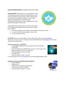 Water Purification info for pre-departure packets