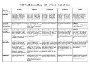 Lesson Plans Week of Sept. 28-Oct. 2