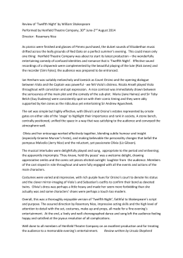 Twelfth Night Essay Topics Review Of Twelfth Night By William Shakespeare Essay Samples For High School Students also High School And College Essay Ip Writing Services