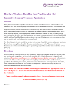 Flex Care Supportive Housing Application