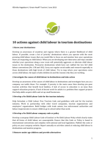 10 actions against child labour in tourism destinations