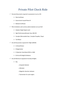 private pilot checkride study list