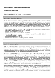 Title: Preventing HIV in Vietnam – 1-year extension