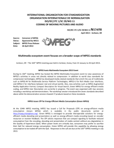 international organization for standardization - MPEG