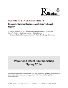 Power Effect Size Text - Missouri State University