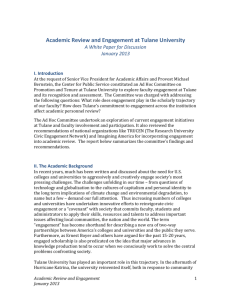 Academic Review and Engagement at Tulane University