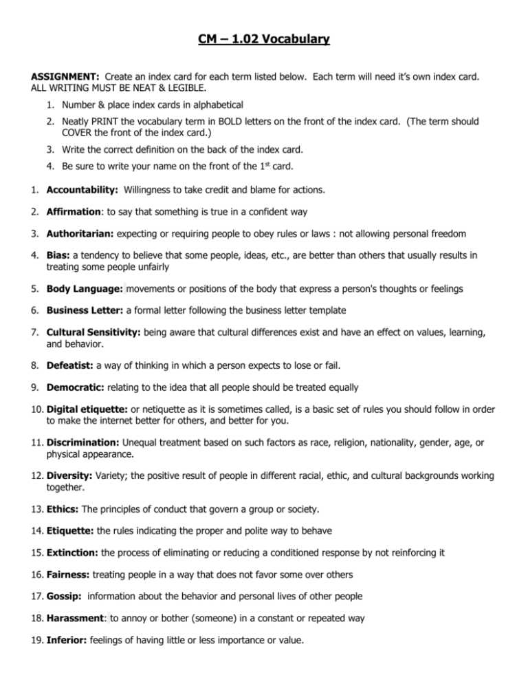 1 02 Vocabulary