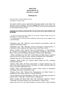 DIKULT304 Spring 2015-01-15 &ldquo;Tech & A.I. in SciFi&rdquo; Readings list