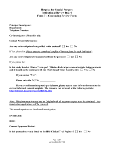 Form 7 - Continuing Review Application