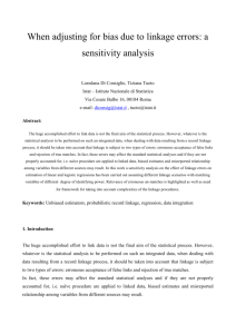 When adjusting for bias due to linkage errors: a sensitivity analysis