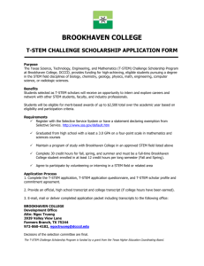 Brookhaven T-STEM application