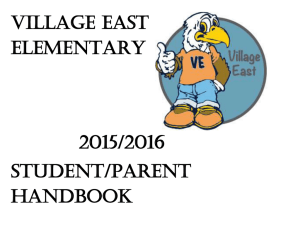 2015 2016 student handbook - Village East Community Elementary