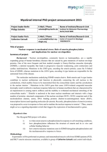 MyoGrad internal PhD project announcement 2015