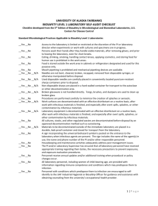 Biosafety Level 1 Self-Audit Checklist