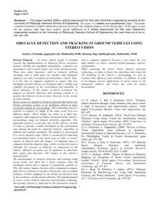 obstacle detection and tracking in ground vehicles using stereo vision