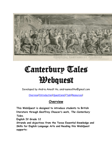 Canterbury Tales Webquest I