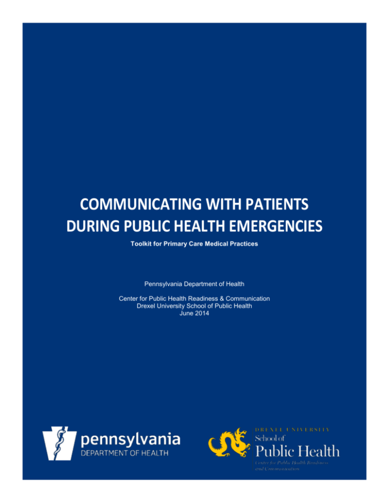 Communicating With Patients During Public Health Emergencies