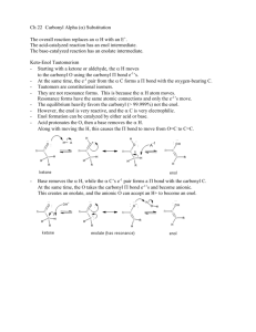 Ch 22 Carbonyl Alpha (a) Substitution