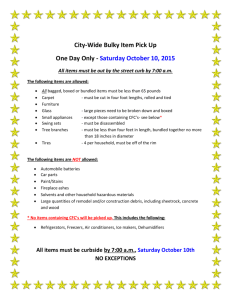 City-Wide Bulky Item Pick Up One Day Only