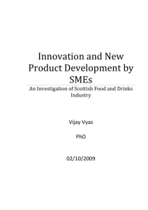 Innovation and New Product Development by SMEs