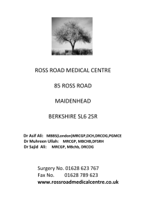 Practice surgery booklet - Ross Road Medical Centre