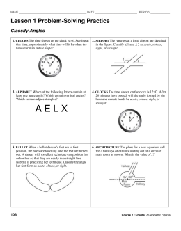 lesson 1 problem solving practice classify angles answer key