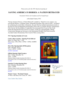 Open Invitation to the NYC Theatrical Release of Saving America`s