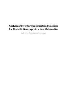 4: Analysis of Inventory Optimization Strategies for Alcoholic