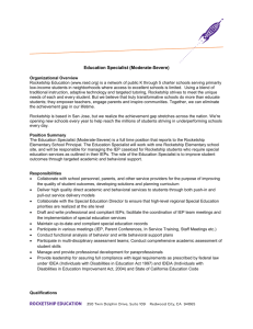 Education Specialist (Moderate-Severe) Organizational Overview