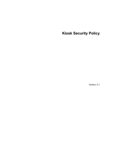 Kiosk Security Policy - David Marcoux, CISSP