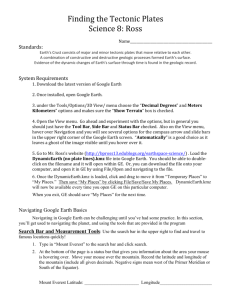 Finding the Tectonic Plates Lab