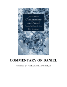 St. Jerome, Commentary on Daniel (1958). Preface to the online