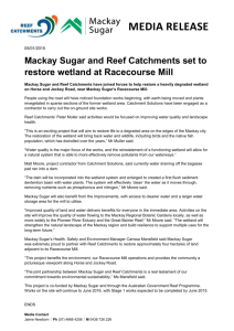 Mackay Sugar and Reef Catchments restore land at Racecourse Mill