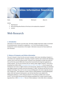 Web Research