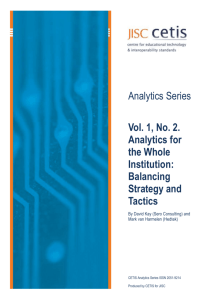 Analytics for the Whole Institution: Balancing