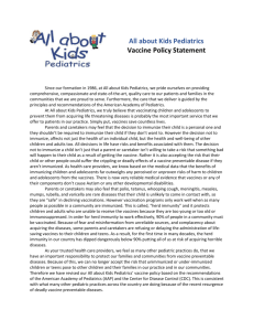 Vaccine Policy Statement