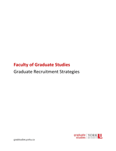 Framework for Recruitment - Faculty of Graduate Studies