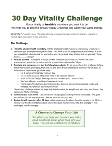 30 Day Health Challenge