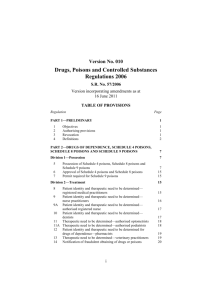 Drugs, Poisons and Controlled Substances Regulations 2006
