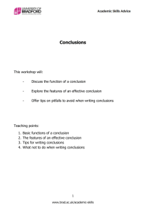 Conclusions-Booklet - University of Bradford